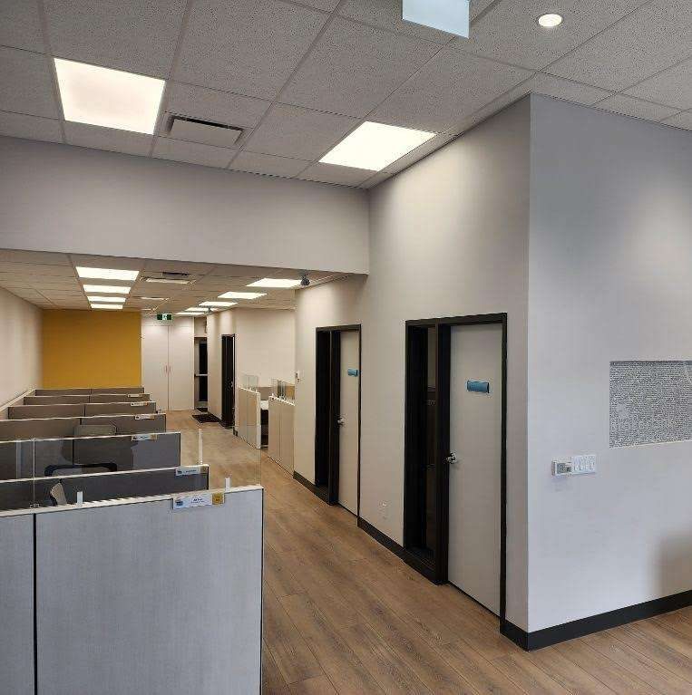Empty commercial interior shell ready for tenant fit-out